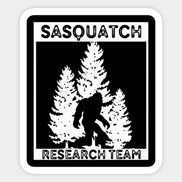 Sasquatch research team Sticker by Vitarisa Tees